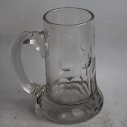 Ancienne chope &agrave; bi&egrave;re verre Suisse