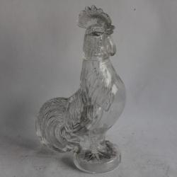 Bouteille zoomorphe verre Coq