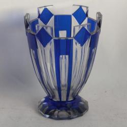 Vase en cristal taillé Val St Lambert Art déco