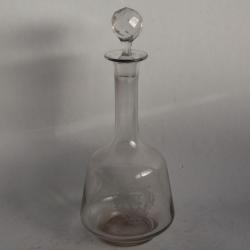 Ancienne Carafe cristal gravé monogramme G