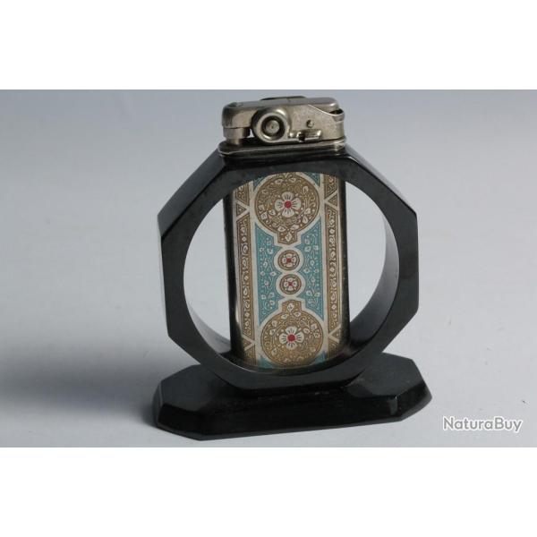 Briquet de table acier grav� 1930
