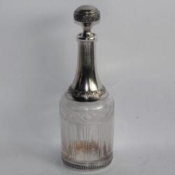 Carafe &agrave; liqueur cristal et argent France