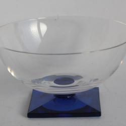 SEVRES Coupe &agrave; champagne cristal Luna bleu cobalt