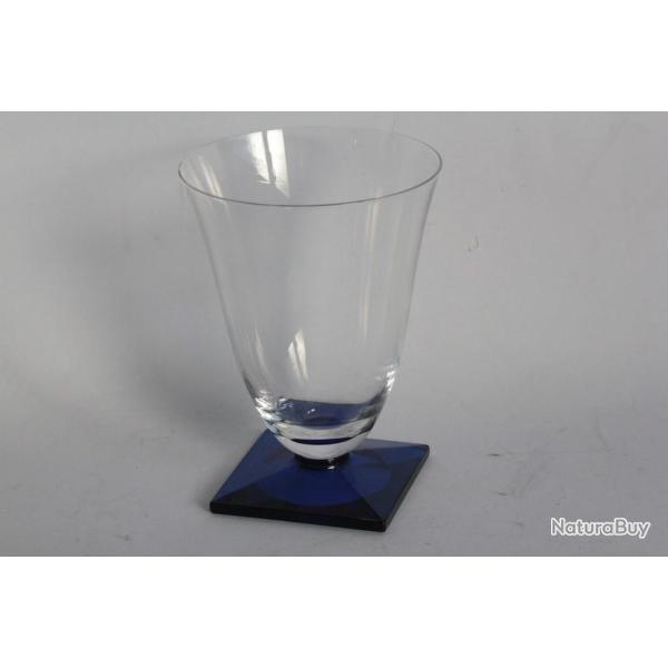 SEVRES Verre cristal Luna bleu cobalt 10,6 cm