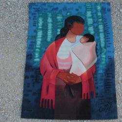 Louis TOFFOLI Tapisserie Maternité en châle Robert Four Aubusson