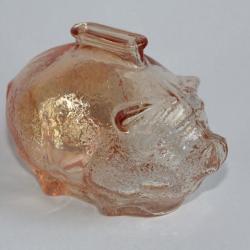Tirelire à casser Cochon verre moulé