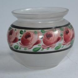 Vase émaillé Roses