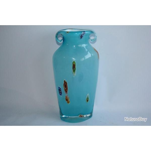 Vase verre Murano bleu Murine