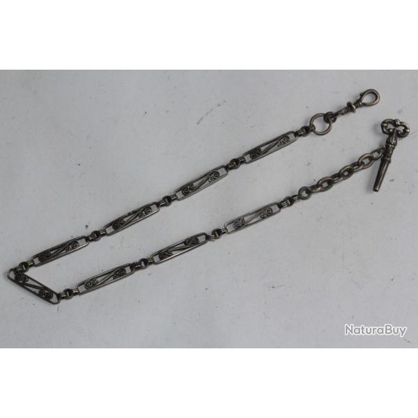 Cha�ne de montre gousset argent