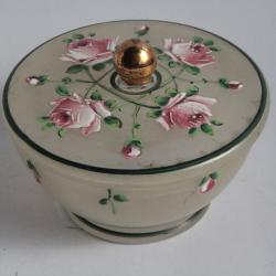 Bonbonni&egrave;re verre &eacute;maill&eacute; Roses