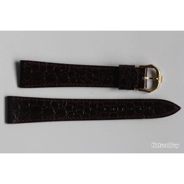 RAYMOND WEIL Bracelet pour montre cuir bordeaux brillant 18 mm
