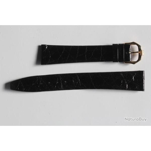 RAYMOND WEIL Bracelet pour montre croco noir brillant 17 mm