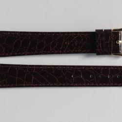 RAYMOND WEIL Bracelet pour montre cuir bordeaux brillant 17 mm
