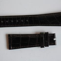 PATEK PHILIPPE Bracelet montre cuir brun brillant 21 mm