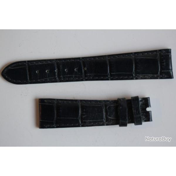 PATEK PHILIPPE Bracelet montre cuir bleu fonc� 20 mm