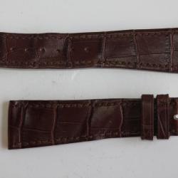 PATEK PHILIPPE Bracelet montre cuir brun 21 mm