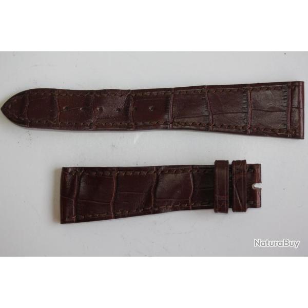 PATEK PHILIPPE Bracelet montre cuir brun 21 mm