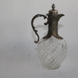 BACCARAT Petite aiguière cristal et argent Joseph Alexandre Martel