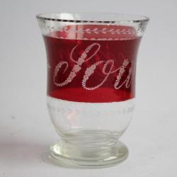 Ancien petit vase Souvenir cristal émaillé