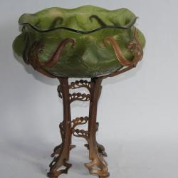 LOETZ Grande coupe verre irisé Art nouveau Autriche