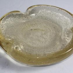 DAUM Cendrier cristal bullé