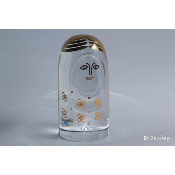 KOSTA BODA Presse papier cristal Mor 1970 Su�de