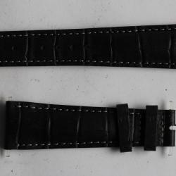 PATEK PHILIPPE Bracelet montre cuir noir 21 mm