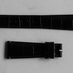 PATEK PHILIPPE Bracelet montre cuir noir 21 mm