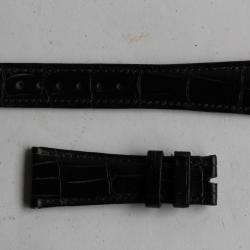 PATEK PHILIPPE Bracelet montre cuir noir 21 mm