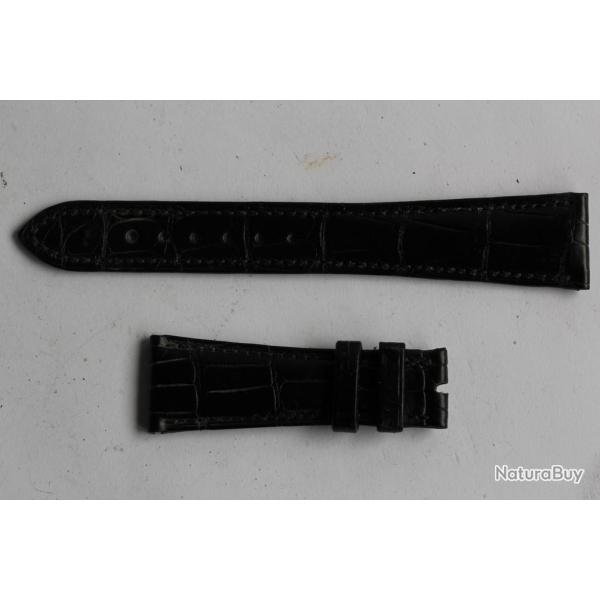 PATEK PHILIPPE Bracelet montre cuir noir 21 mm