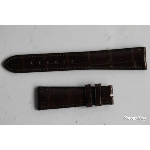 PATEK PHILIPPE Bracelet montre cuir brun brillant 20 mm