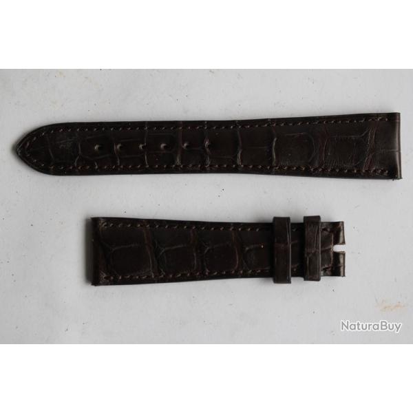 PATEK PHILIPPE Bracelet montre cuir brun 20 mm