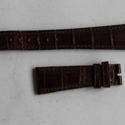 PATEK PHILIPPE Bracelet montre cuir brun 21 mm