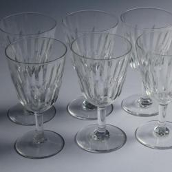 BACCARAT 6 Verres à vin blanc cristal Casino 12 cm