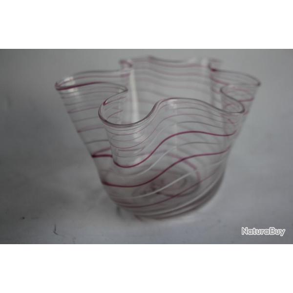 Vase verre Filigrana Fazzoletto Pairpoint