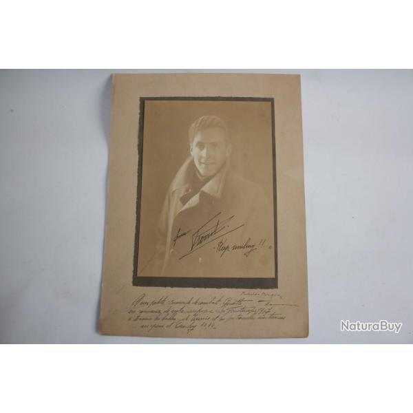 Photographie sign�e aviateur Pierrot Lausanne Suisse