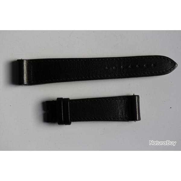 Bracelet pour montre HTO Watches cuir noir 19 mm