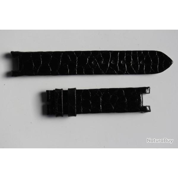 Bracelet pour montre Brasport croco vernis noir 17 mm