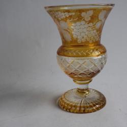 Vase Médicis en cristal taillé vin vignes