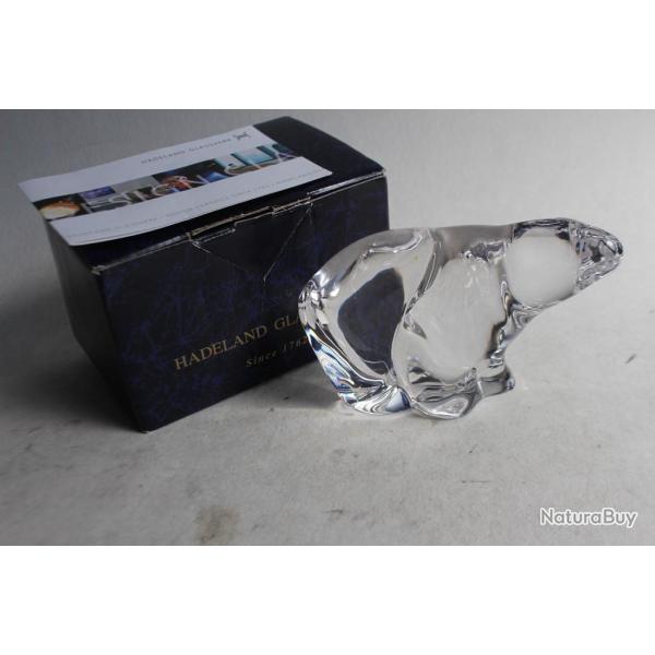 HADELAND GLASSVERK Ours polaire cristal