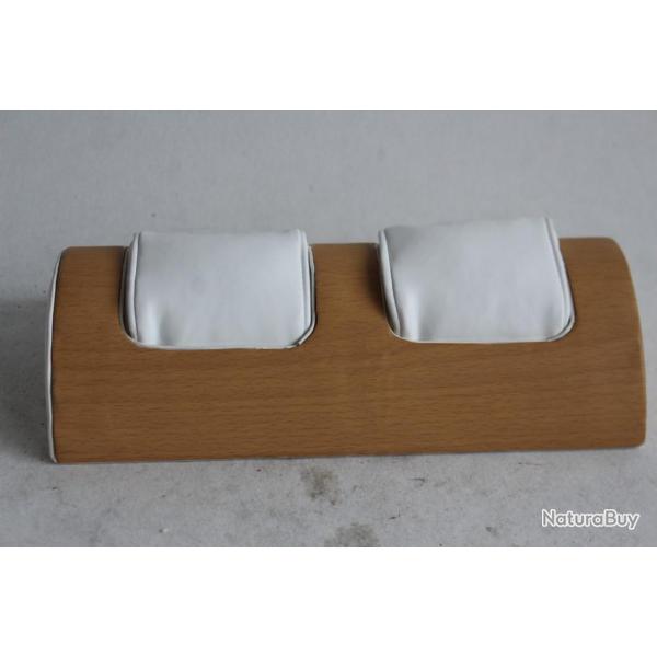 Pr�sentoir pour 2 montres bois