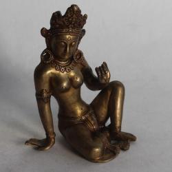Sculpture bronze Divinité indienne Indra Népal