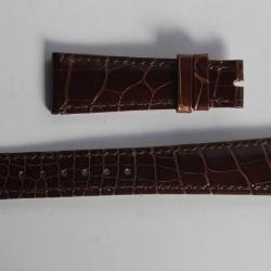 PATEK PHILIPPE Bracelet montre cuir brun 21 mm
