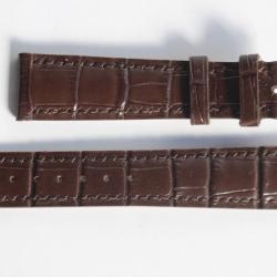 PATEK PHILIPPE Bracelet montre cuir brun 19 mm