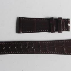 PATEK PHILIPPE Bracelet montre cuir brun 21 mm