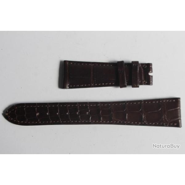 PATEK PHILIPPE Bracelet montre cuir brun 21 mm