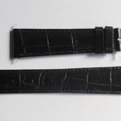 PATEK PHILIPPE Bracelet montre noir brillant 20 mm