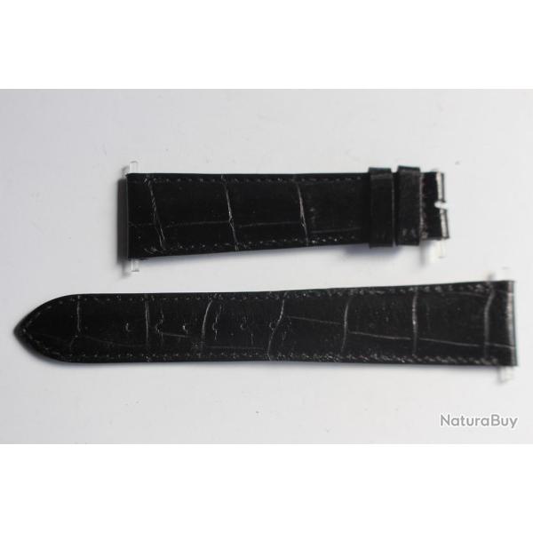 PATEK PHILIPPE Bracelet montre noir brillant 20 mm