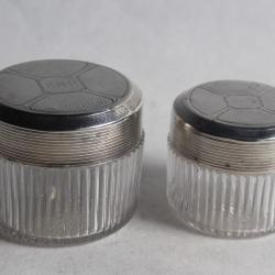 Boîte argent massif et cristal taillé K H M