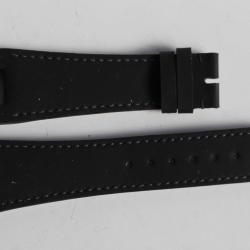 PATEK PHILIPPE Bracelet montre cuir noir mat 25 mm